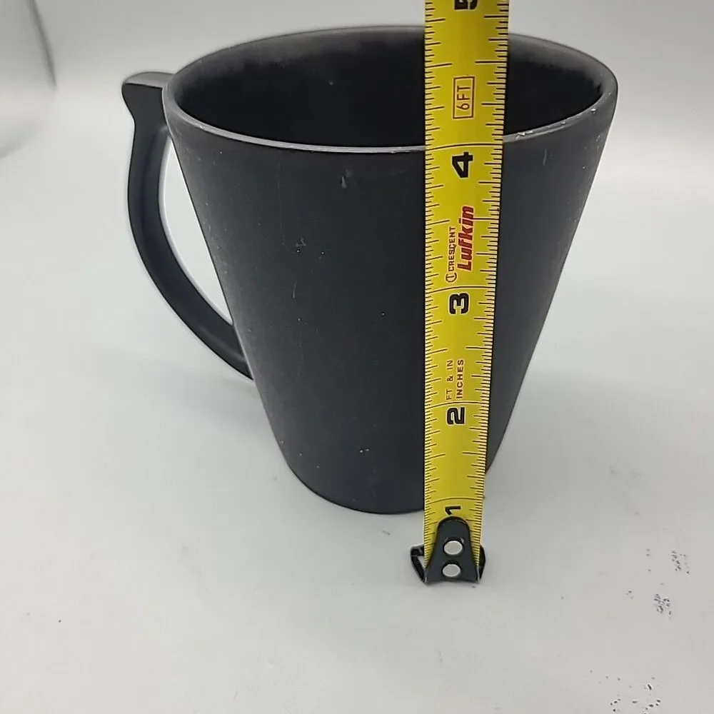Crate & Barrel Jars France Vuelta Kuttara Coffee Cup Lava Black Glaze 12 Oz